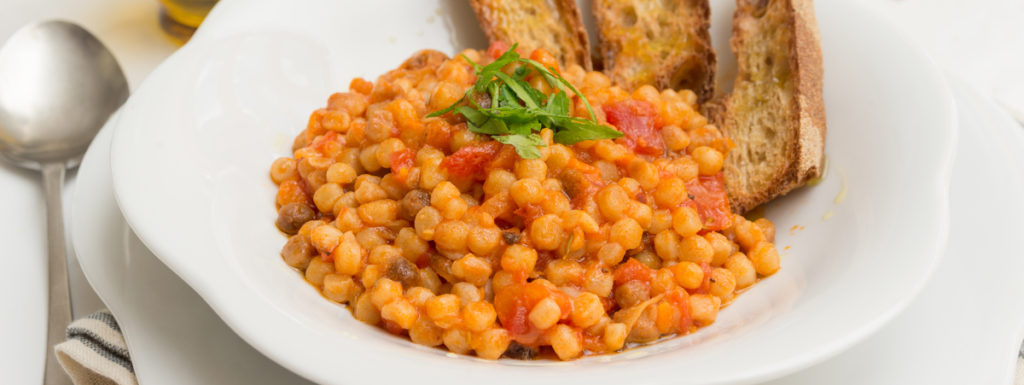 fregula con i funghi