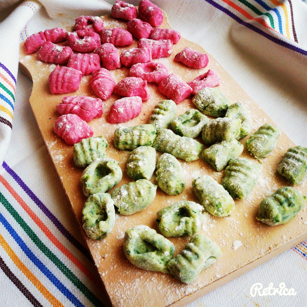 Gnocchi spinaci e barbabietola