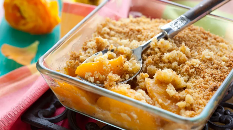 crumble di pesche