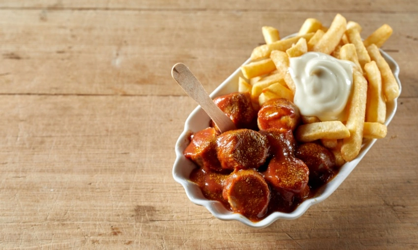 Currywurst, piatto tipico dello street food berlinese