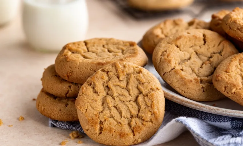 Biscotti al burro d'arachidi senza uova 