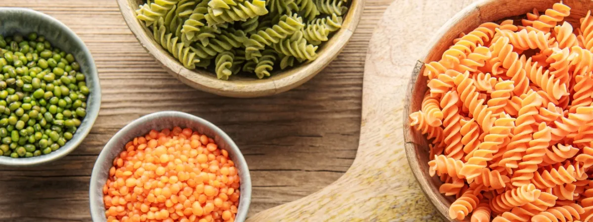 Pasta con farine di legumi: ceci, lenticchie e piselli