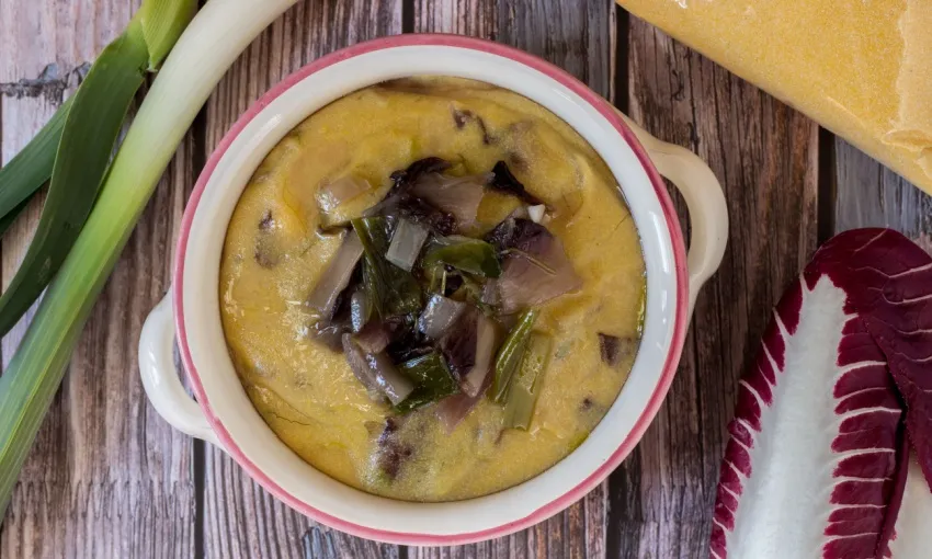 polenta con radicchio