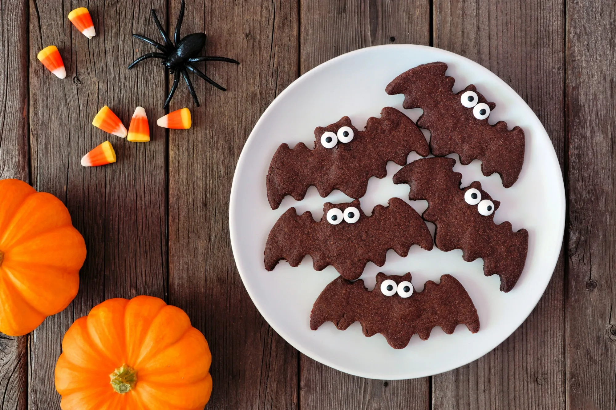 biscotti di halloween a forma di pipistrello