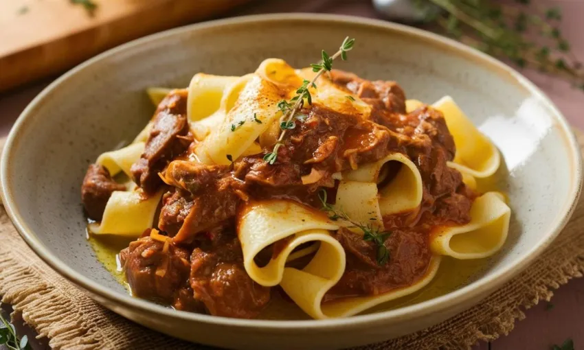 pappardelle al ragù di cinghiale