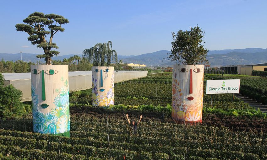  l’installazione del Giardino della Mente nella sede dell’azienda a Pistoia