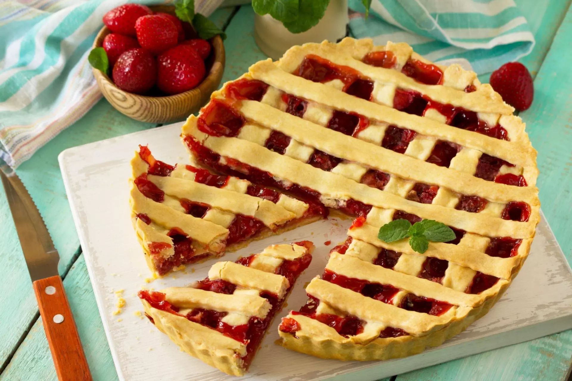 Crostata senza glutine alle fragole