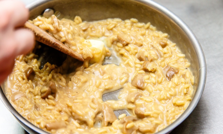 mantecatura del risotto