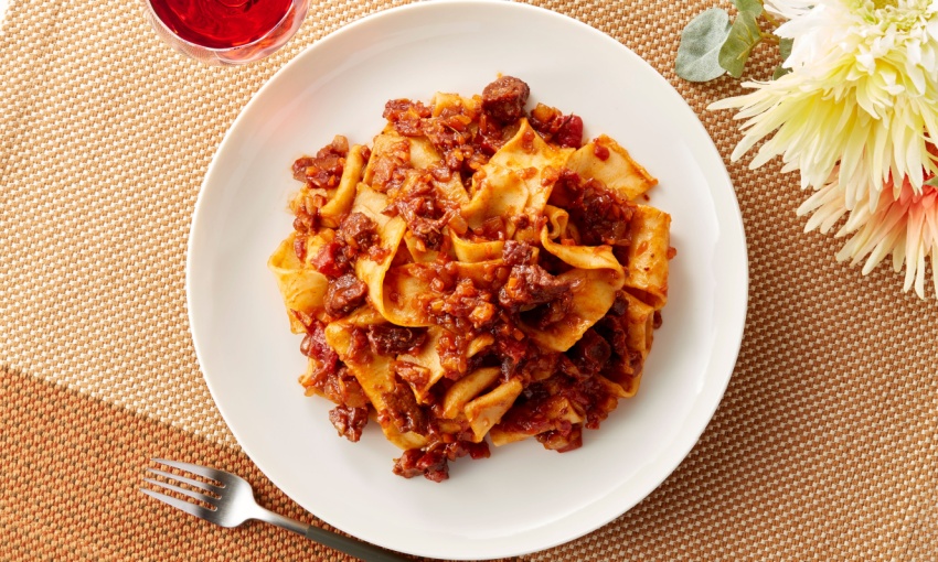 pappardelle al ragù di camoscio