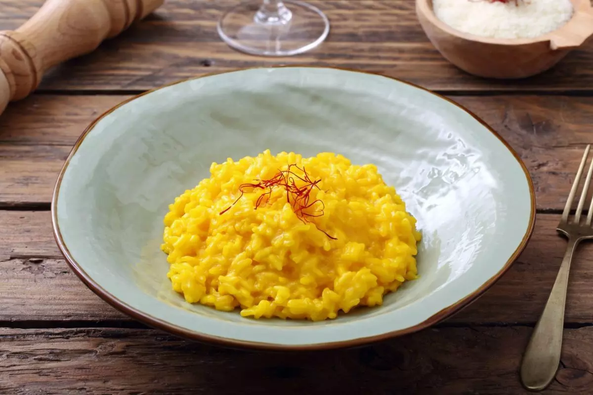 Risotto allo zafferano mantecato